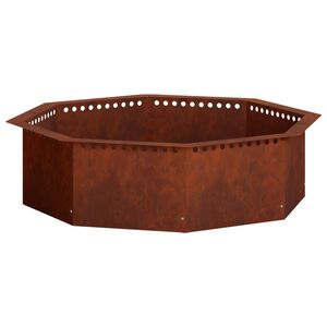 vidaXL Feuerstellenring Rostoptik 100 x 100 x 25 cm Wetterfeststahl