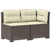 vidaXL 2-Sitzer Garten-Sofa mit Kissen Rattan-Look 2-Sitzer PP