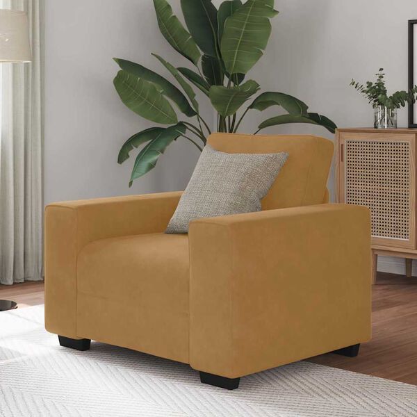 vidaXL Sessel Braun 60 cm Samt
