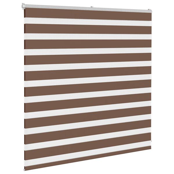 vidaXL Doppelrollo Braun 140x100 cm Stoffbreite 135,9 cm Polyester