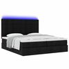vidaXL Ottoman-Bett mit Matratzen & LEDs Schwarz 180x200 cm Stoff