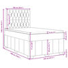 vidaXL Boxspringbett mit Matratze Schwarz 120x190 cm Stoff