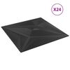 vidaXL Wandpaneele 24 Stk. Schwarz 50x50 cm XPS 6 m&sup2; Stern
