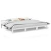 vidaXL Familienbett ohne Matratze Wei&szlig; 270x200 cm Massivholz Kiefer