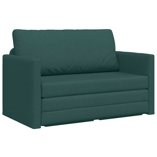 vidaXL Schlafsofa 110cm Dunkelgr&uuml;n Stoff