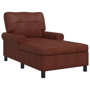 vidaXL Lounge-Liege Gl&auml;nzendes Braun Kunstleder 91 x 157 x 91 cm