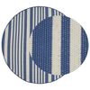 vidaXL Innen- und Au&szlig;enteppich OLITE Natur und Navy-Blau &Oslash; 160cm