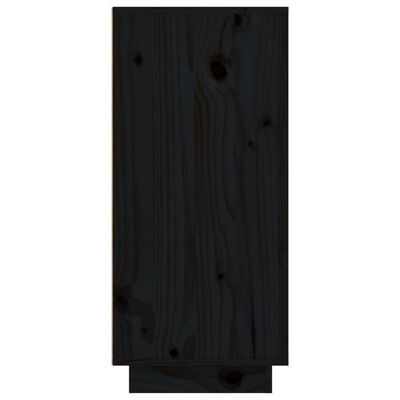 vidaXL Sideboard Schwarz 111x34x75 cm Massivholz Kiefer