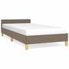 vidaXL Bettgestell ohne Matratze Taupe 100x200 cm Stoff