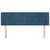 vidaXL Kopfteil mit Ohren Dunkelblau 147x16x78/88 cm Samt