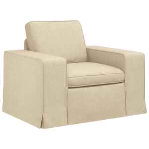 vidaXL Sofa Creme Gesamtabmessungen: 103 x 80 x 82 cm (B x T x H) Samt