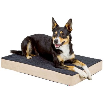 Kerbl Memory-Schaum Hundematratze 100 x 60 cm Beige und Grau 80327
