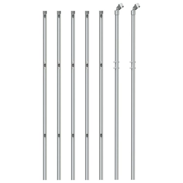 vidaXL Maschendrahtzaun Silbern 1x10 m