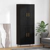 vidaXL Highboard Schwarz Eichen-Optik 69,5 x 34 x 180 cm Holzwerkstoff