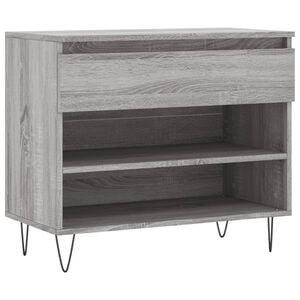vidaXL Schuhregal Grau Sonoma 70x36x60 cm Holzwerkstoff