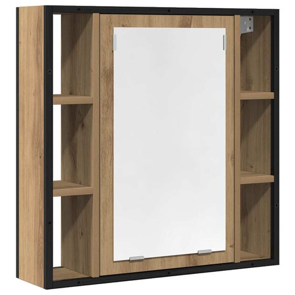 vidaXL Bad-Spiegelschrank Artisan-Eiche 60x16x60cm Holzwerkstoff