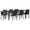 vidaXL Gartenm&ouml;bel Set 9 pcs Schwarz und Anthrazit Textilene