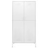 vidaXL Kleiderschrank Wei&szlig; 90x50x180 cm Stahl