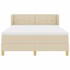 vidaXL Boxspringbett mit Matratze Creme 140 x 200 cm Stoff