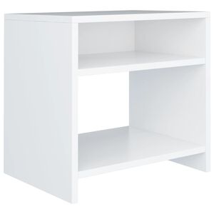 vidaXL Nachttisch Wei&szlig; 40x30x40 cm Holzwerkstoff