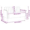 vidaXL Zweisitzer-Sofa Hellgrau 109 cm Samt