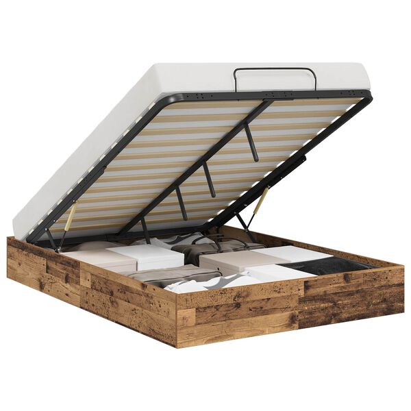 vidaXL Ottoman Bettgestell Altholz 193 x 120 x 25 cm Spanplatte