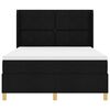 vidaXL Boxspringbett mit Matratze Schwarz 140 x 190 cm Stoff
