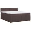 vidaXL Boxspringbett mit Matratze Dunkelbraun 140 x 190 cm Stoff