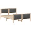 vidaXL Bettgestell Braun und Dunkelgrau 140 x 200 cm Massivholz Kiefer
