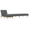 vidaXL Schlafsofa in L-Form Dunkelgrau 255x140x70 cm Stoff