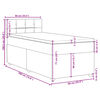 vidaXL Boxspringbett mit Matratze Creme 90x190 cm Stoff