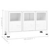 vidaXL Industrial Sideboard Wei&szlig; 105x35x62 cm Metall und Glas