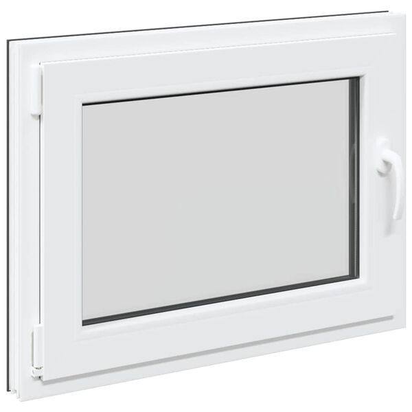 vidaXL Kellerfenster "RISOR" 80x60 cm Drehkipp DIN Links Anthrazit