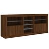 vidaXL Sideboard mit LED-Leuchten Braun Eichen-Optik 162x37x67 cm
