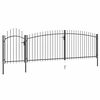 vidaXL Gartentor Woerden mit Speerspitze 5x1,5 m Schwarz