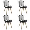 vidaXL Esszimmerst&uuml;hle 4 Stk. Schwarz Natur Rattan