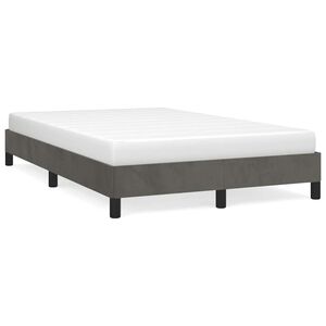 vidaXL Bettgestell ohne Matratze Dunkelgrau 120x200 cm Samt