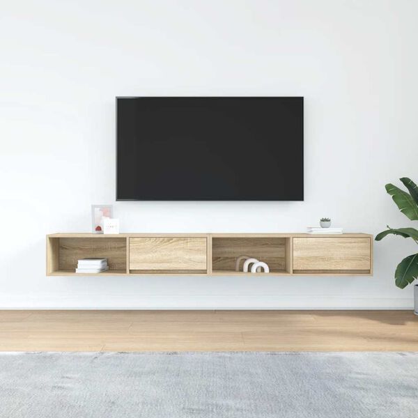 vidaXL TV-Schr&auml;nke 2 Stk. Sonoma-Eiche 100x31x25,5 cm Holzwerkstoff