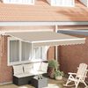 vidaXL Einziehbare Markise Beige 350 x 250 cm Stoff und Stahl