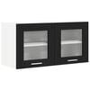vidaXL H&auml;ngeschrank Schwarze Eiche und Wei&szlig; 80 x 31 x 40 cm