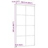 vidaXL Schiebetür Aluminium und ESG Glas 102,5x205 cm Schwarz