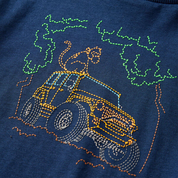 Kinder-Langarmshirt Marineblau 104