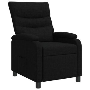 vidaXL Liegesessel Schwarz Stoff