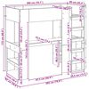 vidaXL Etagenbettgestell mit Schreibtisch Artisan-Eiche 90 x 200 cm
