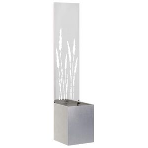 vidaXL Garten Sichtschutz-Leinwand Silber 32 x 32 x 150 cm Edelstahl