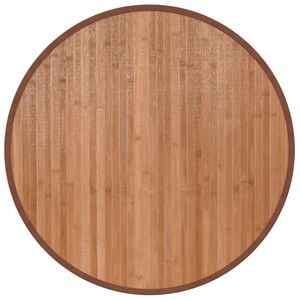 vidaXL Teppich Rund Natur 60 cm Bambus