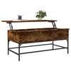 vidaXL Couchtisch Räuchereiche 100x50x45 cm Holzwerkstoff und Metall