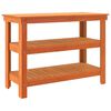 vidaXL Werkbank Wachsbraun 110,5 x 50 x 80 cm Massivholz Kiefer