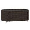 vidaXL 3-tlg. Garten-Lounge-Set mit Kissen Braun Poly Rattan