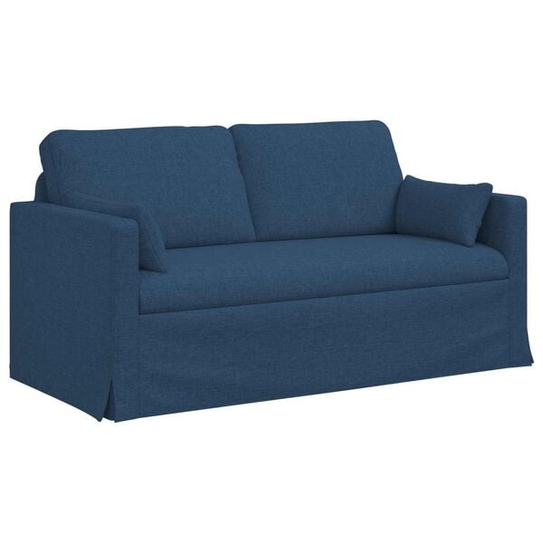 vidaXL Sofa Blau Gesamtabmessungen: 158 x 78 x 80 cm (B x T x H) Samt